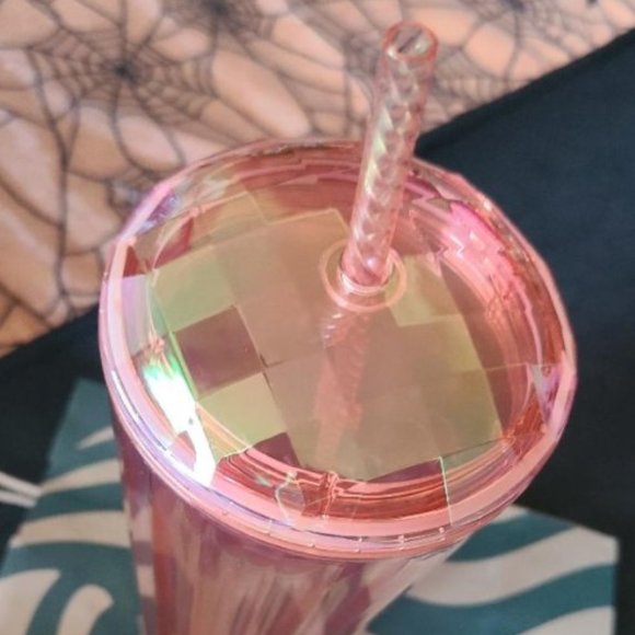 Starbucks Kaleidoscope Iridescent Rose Gold Orange Cold Tumbler 2020 Edition - Picture 4 of 5